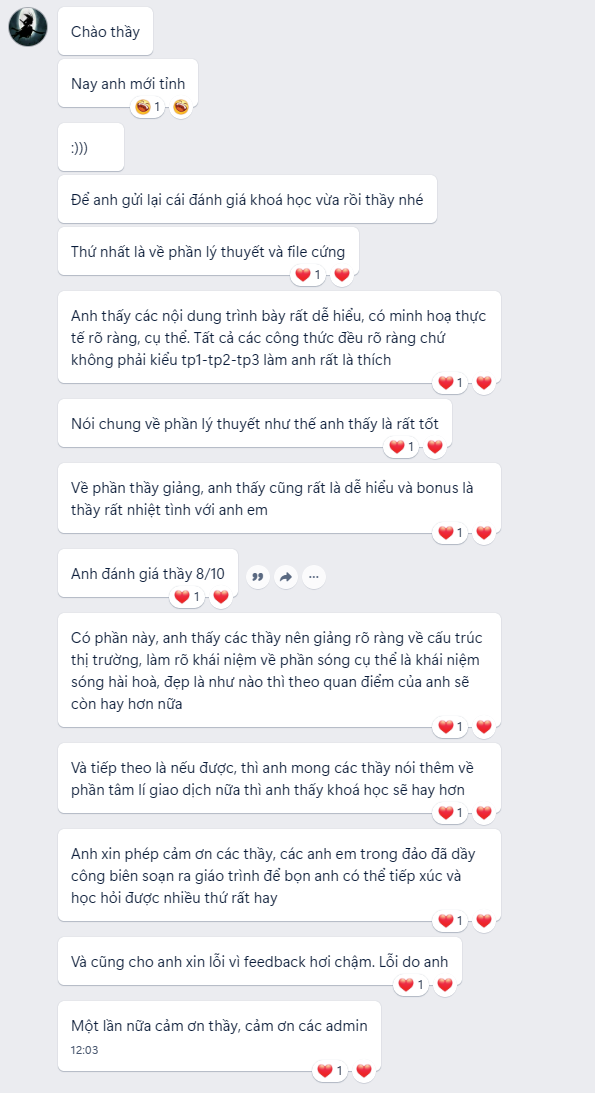 Feedback học viên Khóa 1
