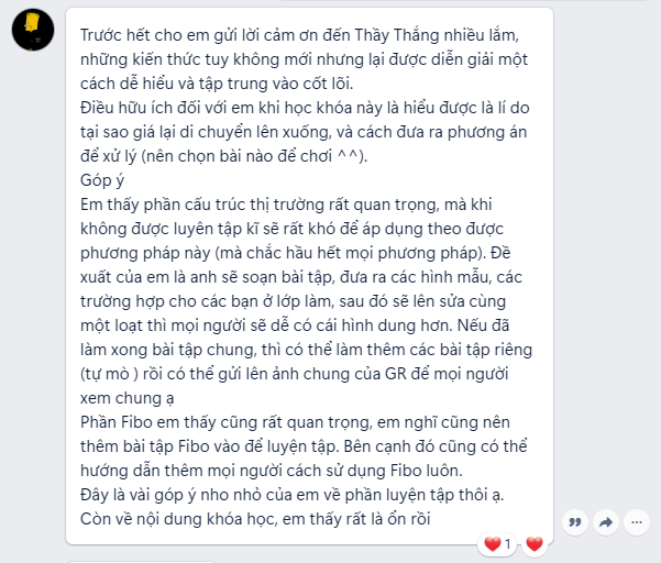 Feedback học viên Khóa 1